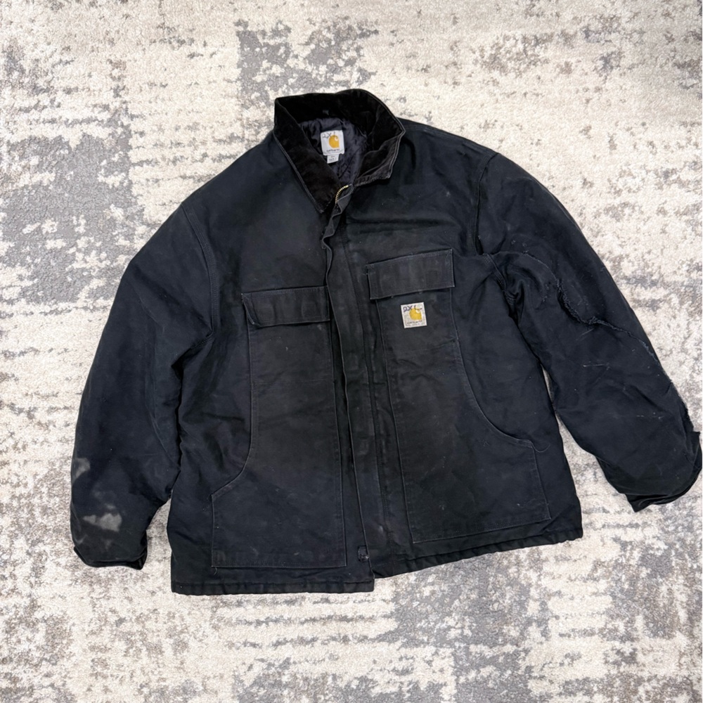 Distressed Carhartt Black Men's Jacket